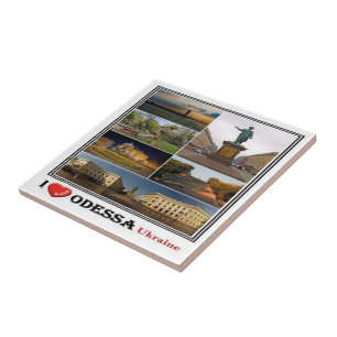 Azulejo ZUA003 ODESSA I LOVE, Ucrania, Europa, Mamáes frig