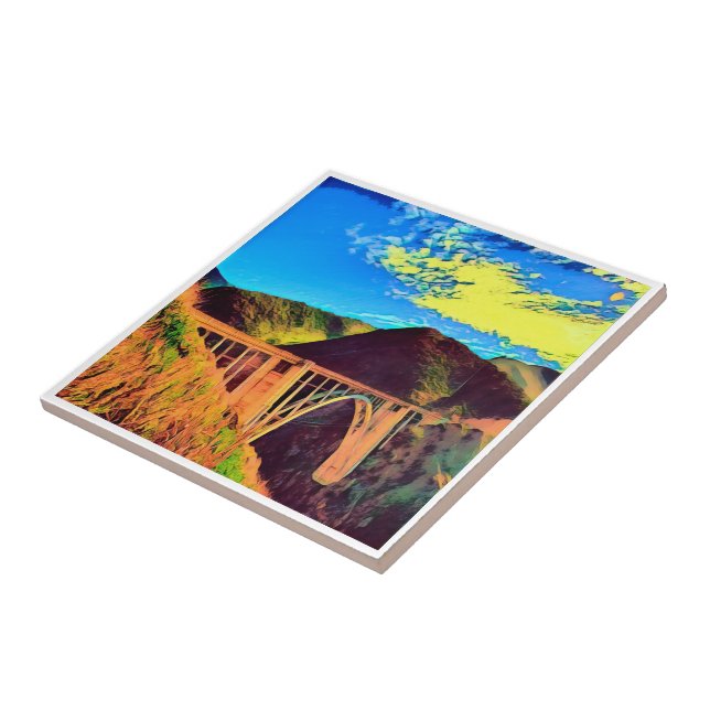 Azulejo zUS007 BIXBY CREEK Bridge, California, (Lado)