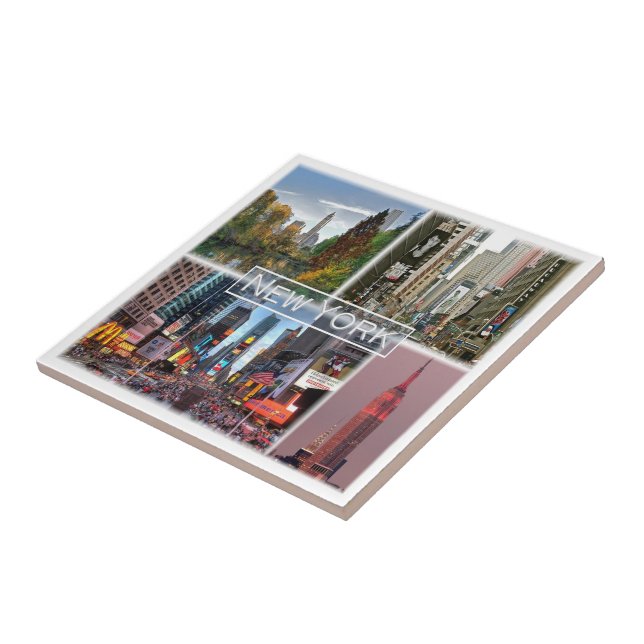 Azulejo zUS035 NUEVA YORK, Mosaic, América, (Lado)