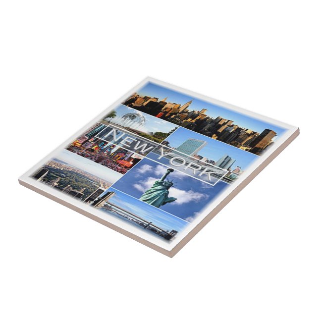 Azulejo zUS036 NUEVA YORK, Mosaic, América, (Lado)