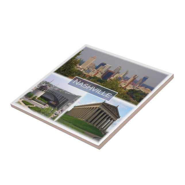 Azulejo zUS037 NASHVILLE, Tennessee, Mosaic, (Lado)