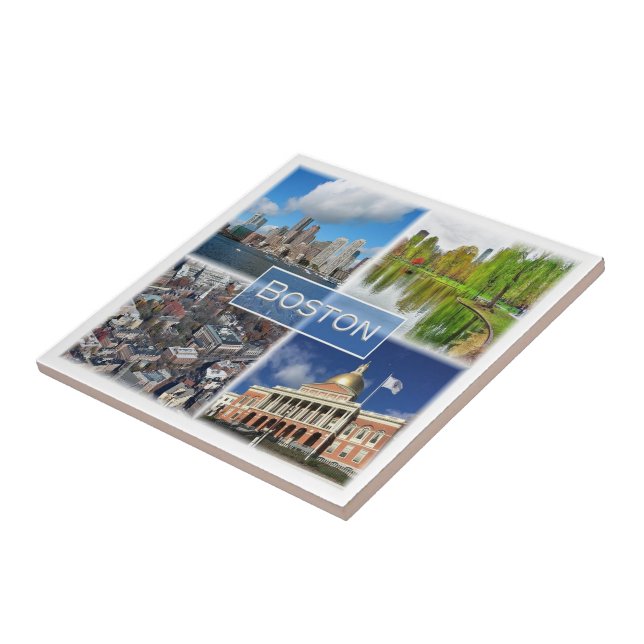 Azulejo zUS041 BOSTON, Massachusetts, América, (Lado)