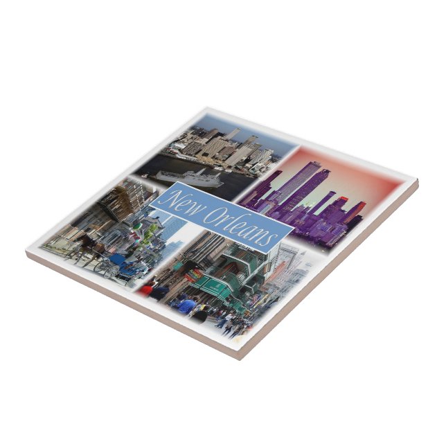 Azulejo zUS049 NUEVOS ORLEANS LOUISIANA, Mosaic, (Lado)