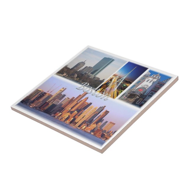 Azulejo zUS051 BOSTON, Massachusetts, Mosaic, (Lado)