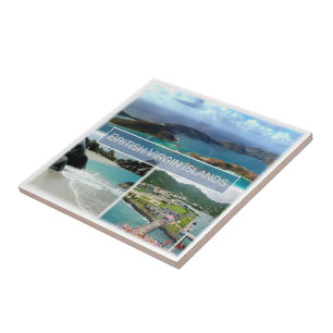 Azulejo zVG003 ISLAS VÍRGENES BRITÁNICAS, Mosaico,