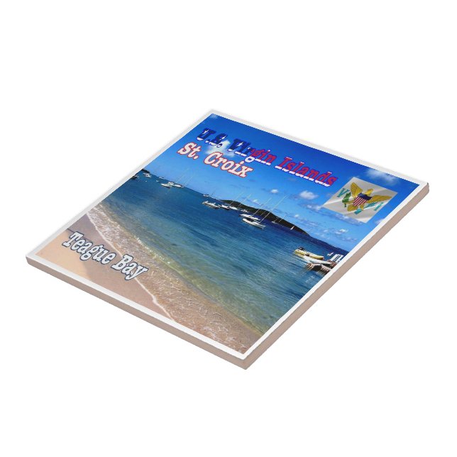 Azulejo zVI008 SAINT CROIX, Teague Bay, Islas Vírgenes, (Lado)