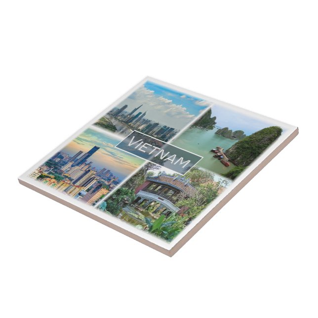 Azulejo zVN012 VIETNAM, Mosaic, Asia, (Lado)