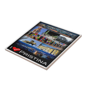 Azulejo zXK004 PRISTINA "I Love, Kosovo, Europe,