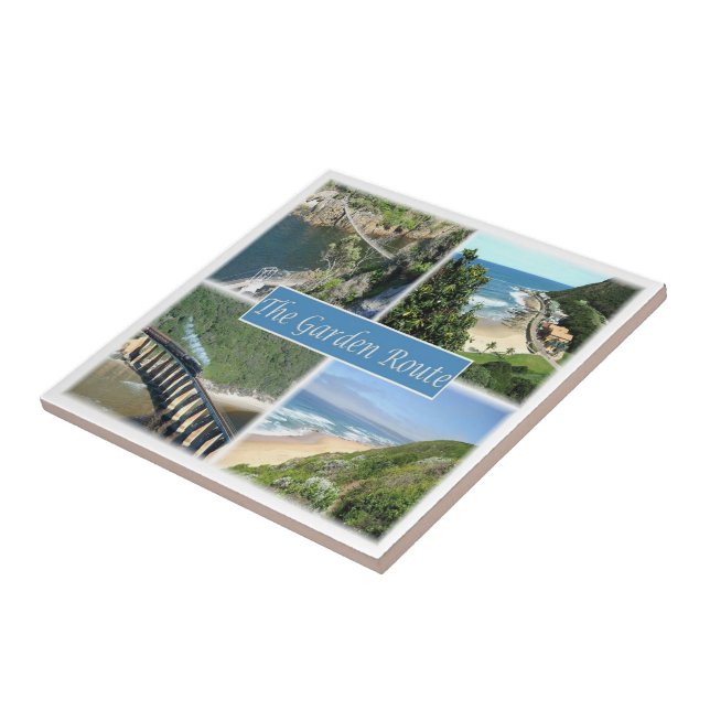 Azulejo zZA013 SUDÁFRICA, Ruta del Jardín, Mosaico, (Lado)