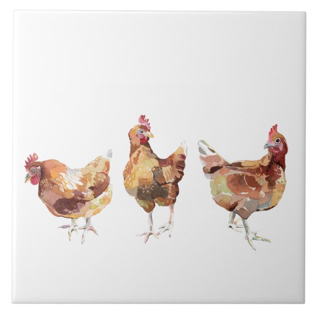Azulejos - 3 Gallinas Cocina Francesa (Frente)