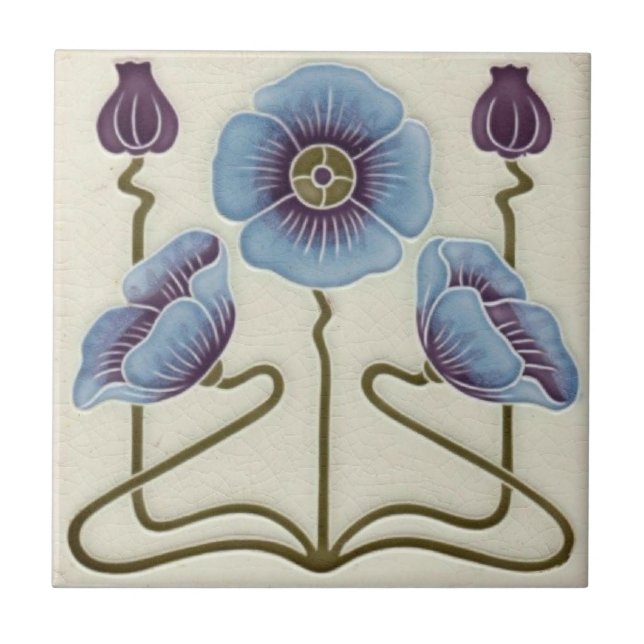 Azulejos - Amapolas Azules (Frente)