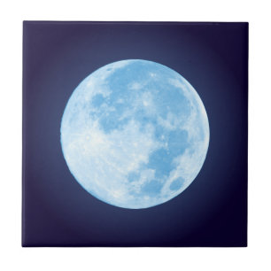 Azulejos azul de luna llena