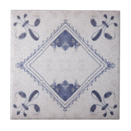 Azulejos azul floral portugués Repro Tile