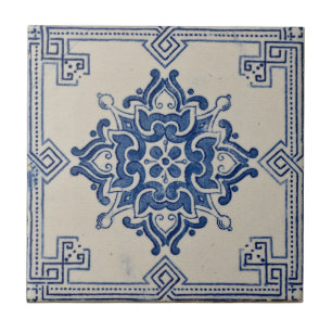 Azulejos azul geométrico repro portugués