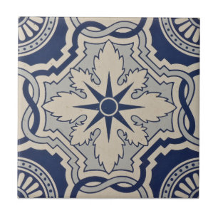 Azulejos azul geométrico repro portugués