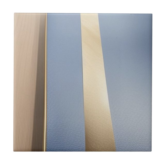 Azulejos azules, beige y dorados de cerámica (Frente)