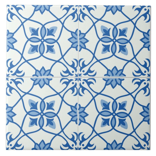 Azulejos azules decorativos (Frente)