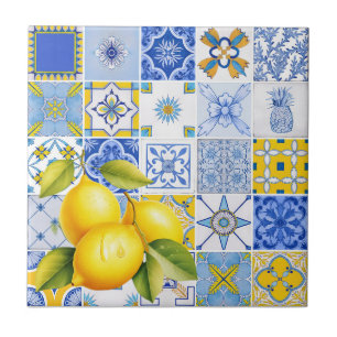 Azulejos Azules Italianos Limón Agradecimientos Da