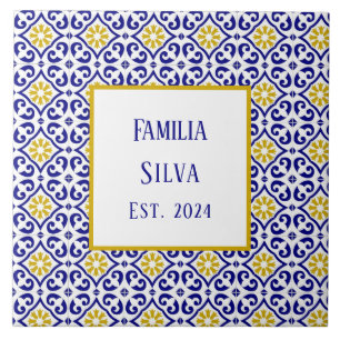 Azulejos azules portugueses personalizados