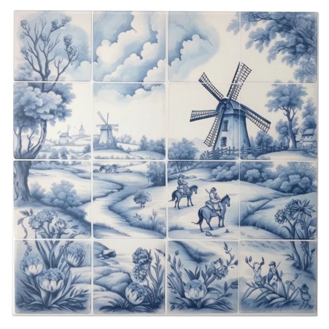 Azulejos Azules Y Blancos Delft (Frente)
