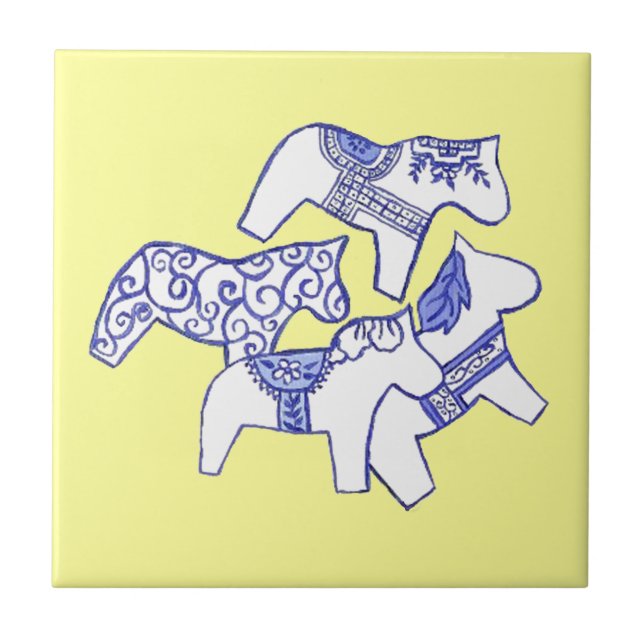 Azulejos azules y blancos para caballos (Frente)