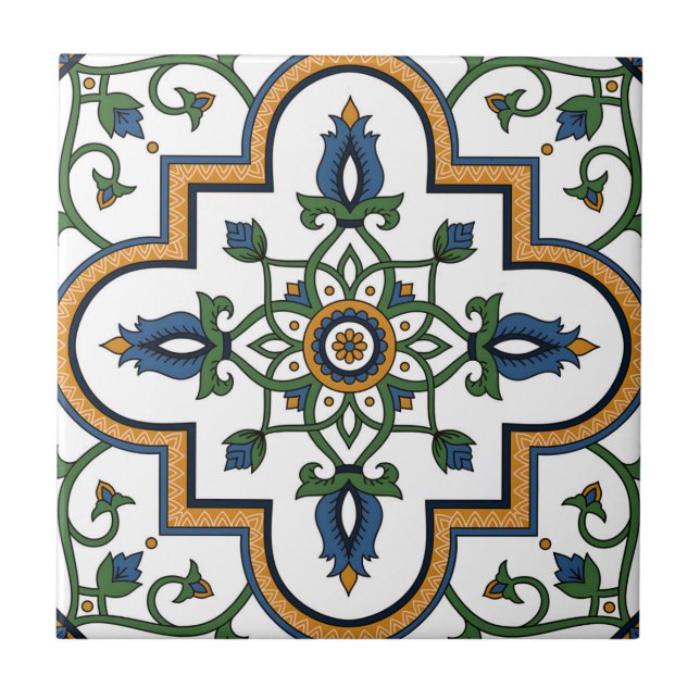 azulejos blancos y dorados de pared delicados moti (Frente)