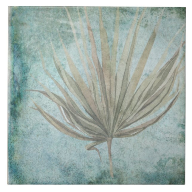 Azulejos botánicos mayores - Aqua y Hueso V1 (Frente)