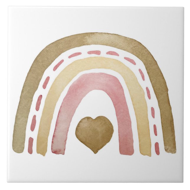 Azulejos cerámicos - Arcoiris dorado (Frente)