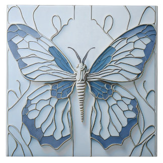 Azulejos cerámicos Art Deco Butterfly Nouveau