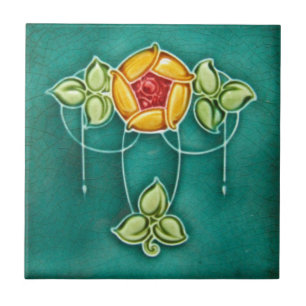 Azulejos cerámicos - Art Nouveau floreado