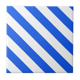 Azulejos cerámicos azules blancos, pequeños (4,25"
