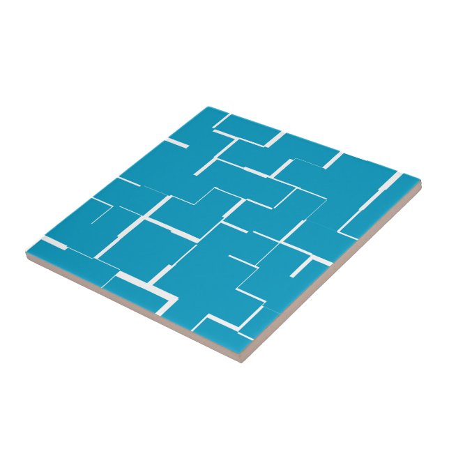 Azulejos cerámicos azules, pequeños (4,25" x 4,25" (Lado)