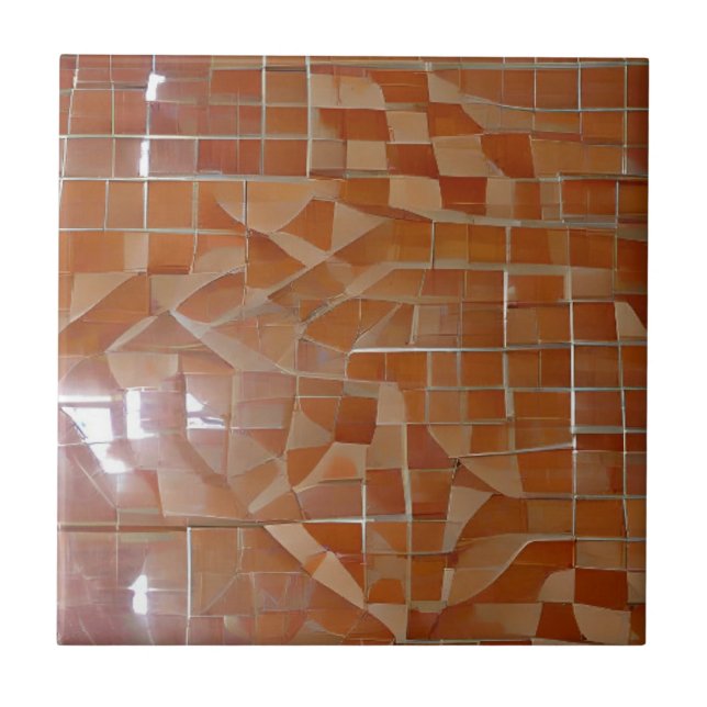 Azulejos cerámicos beige naranja (Frente)
