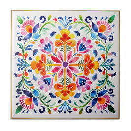 Azulejos cerámicos de arte de flores mexicanas