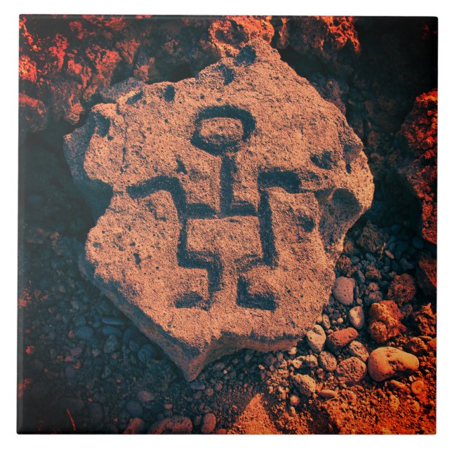 Azulejos cerámicos de arte prehistórico del petrog (Frente)