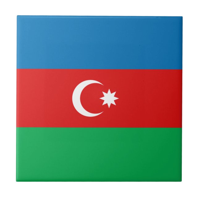 Azulejos cerámicos de bandera de Azerbaiyán (Frente)