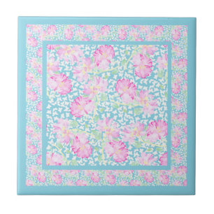 Azulejos cerámicos de bonito, rosas rosadas, marip