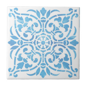 Azulejos cerámicos de color azul