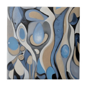 Azulejos cerámicos de color beige azul tira piedra