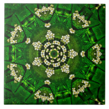 Azulejos cerámicos de flores de primavera