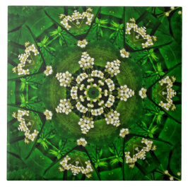 Azulejos cerámicos de flores de primavera