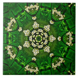 Azulejos cerámicos de flores de primavera