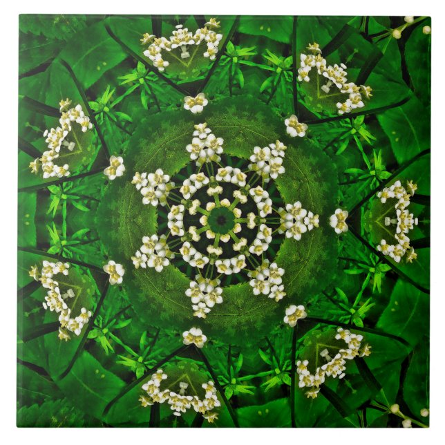 Azulejos cerámicos de flores de primavera (Frente)