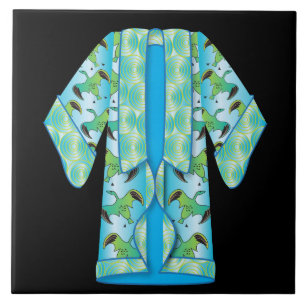 Azulejos cerámicos de Kimono Azul