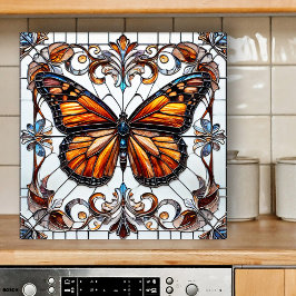 Azulejos cerámicos de mariposa de vidrio templado