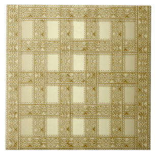 Azulejos cerámicos decorativos dorados