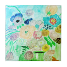 Azulejos cerámicos florales