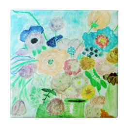 Azulejos cerámicos florales