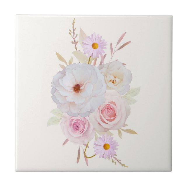 Azulejos cerámicos florales (Frente)