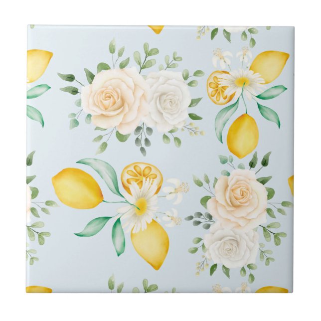 Azulejos cerámicos florales (Frente)